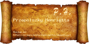 Przepolszky Henrietta névjegykártya