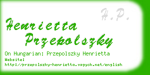 henrietta przepolszky business card